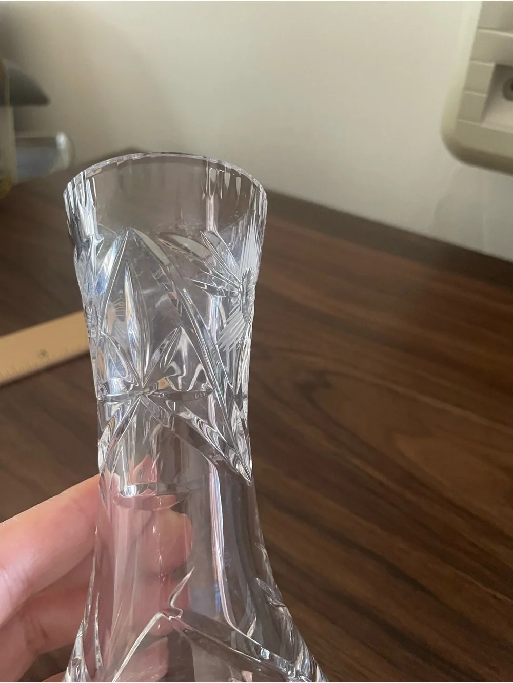 Clear Cut Crystal Bud Vase - Clear